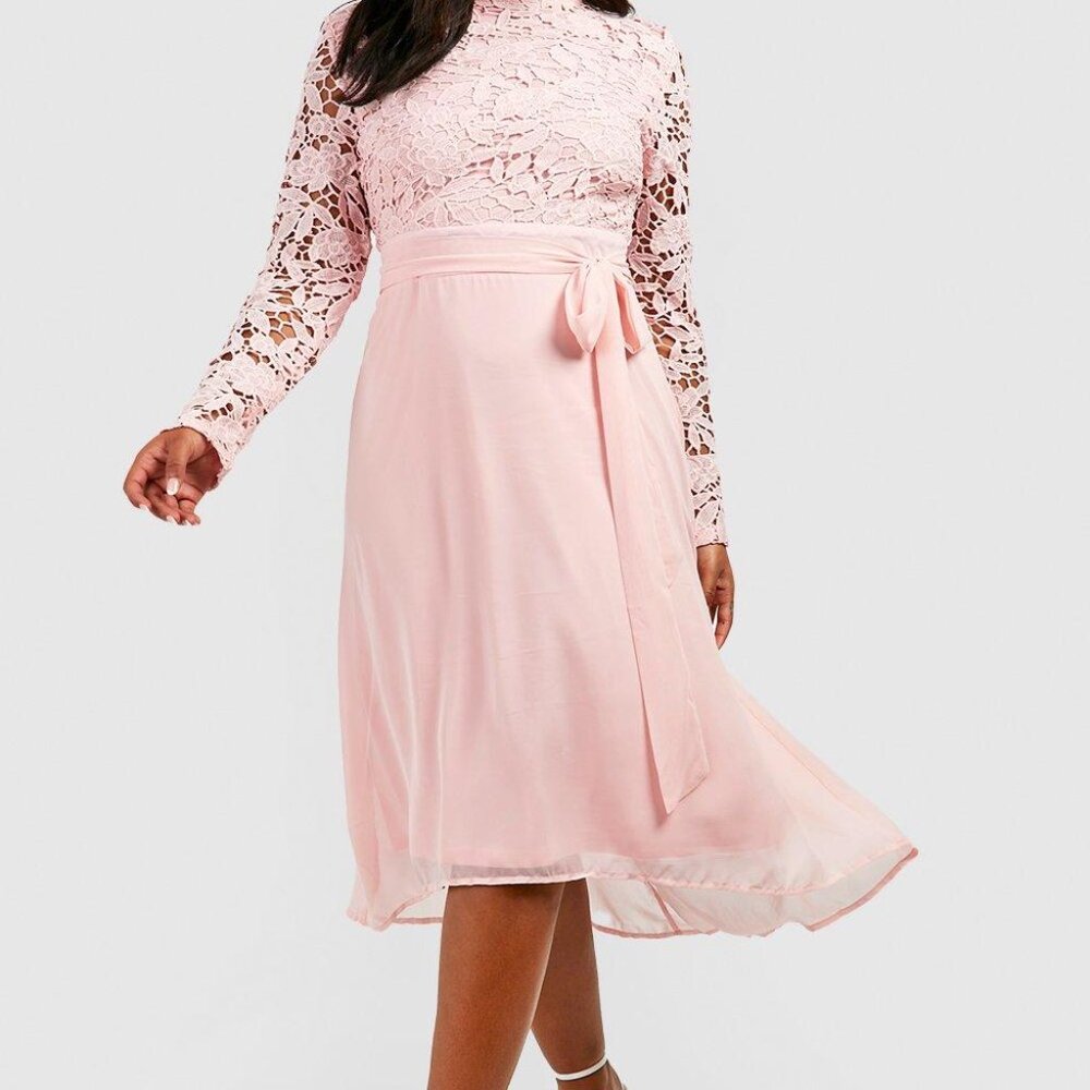 NWT Pink Lace Plus Size  Occasion Dress Birthday/Church/Wedding /Dinner